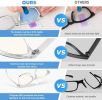 G8082 Blu-ray Glasses 3P Sand Black + Transparent White + Leopard Color