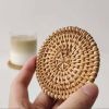 Rattan Coasters;  Table DâˆšÂ©cor Set of 6