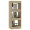 Book Cabinet/Room Divider Sonoma Oak 15.7"x11.8"x40.6" Engineered Wood