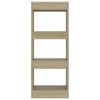 Book Cabinet/Room Divider Sonoma Oak 15.7"x11.8"x40.6" Engineered Wood