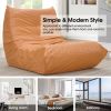 [VIDEO provided] Comfy Oversized Lazy Sofa, Modern Armless Lounge Chair with Backrest Retro Single-Seat , 100% Sponge-Filled Sofa