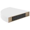 Floating Corner Shelf White 9.8"x9.8"x1.5" MDF