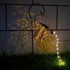 Solar Lights Outdoor Garden Path Light Hanging Lantern Waterproof Watering Can Antique Christmas Pathway Lights