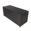 Outdoor Storage Box; 113 Gallon Wicker Patio Deck Boxes with Lid; Outdoor Cushion Storage Container Bin Chest for Kids Toys; Pillows; Towel Black