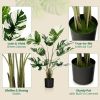 2 Pack 4 Feet Artificial Monstera Deliciosa Plants for Home Office