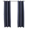 Blackout Curtains with Rings 2 pcs Anthracite 37"x63" Fabric