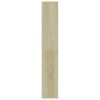 Room Divider/Book Cabinet White and Sonoma Oak 39.4"x9.4"x55.1" Engineered Wood