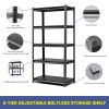 5-Tier Adjustable Metal Shelving Unit, Heavy Duty Shelving Utility Rack for garage Basement Kitchen Pantry Closet 31.5"W x 15.7"D x 63"H