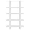 Book Cabinet/Room Divider High Gloss White 39.4"x11.8"x63"