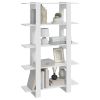 Book Cabinet/Room Divider High Gloss White 39.4"x11.8"x63"