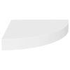 Floating Corner Shelf White 9.8"x9.8"x1.5" MDF