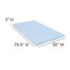 Capri Comfortable Sleep 3 inch Cool Gel Memory Foam Mattress Topper - Twin [MR-M35-3-T-GG]