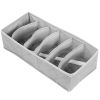 3 Pack Sock Organizer Box Foldable Damp Proof Storage Drawers Multi-cells Underwear Tie Container