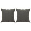 Throw Pillows 2 pcs Dark Gray 15.7"x15.7" Velvet