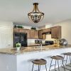 5 - Light Faux Wood Farmhouse Chandelier