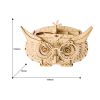 Robotime DIY Owl Box Storage Box 3D Wooden Puzzle Toys Assembly Model Desk Decor Toys for Children TG405