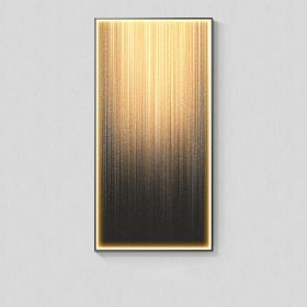 Modern Light Luxury Wall Abstract With Light Hanging Picture (Option: H-40X80CM-Black Frame)