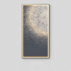 Modern Light Luxury Wall Abstract With Light Hanging Picture (Option: D-40X80CM-Black Frame)