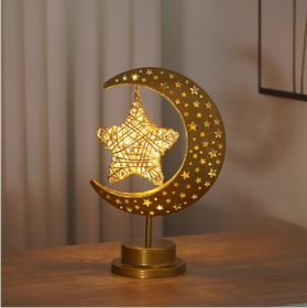 LED Modeling Lamp Creative Personality Iron Moon (Option: Full Sky Star Frame Vine Star)