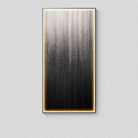 Modern Light Luxury Wall Abstract With Light Hanging Picture (Option: F-40X80CM-Black Frame)