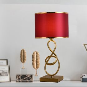 Creative Bedroom Model Room Bedside Lamp (Option: Red-UK)