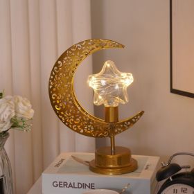 LED Modeling Lamp Creative Personality Iron Moon (Option: Moon Star)