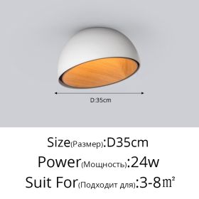 Minimal Bedroom Lamp Is Simple And Modern (Option: Tricolor dimming-BOblique White35cm)