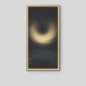 Modern Light Luxury Wall Abstract With Light Hanging Picture (Option: C-40X80CM-Black Frame)