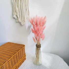 Dried Flowers Pampas Grass Mixed Bunny Rabbit Tail Lagurus Bouquet Wedding Christmas Decoration Natural Reed Flower Home Decora (Color: pink rabbit tail, size: 30pcs)