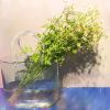 Creative transparent glass handbag fish tank vase decoration living room flower arrangement hydroponic decoration fish tank vase