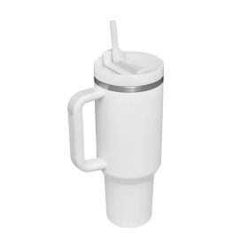 1200ml Stainless Steel Mug Coffee Cup Thermal Travel Car Auto Mugs Thermos 40 Oz Tumbler with Handle Straw Cup Drinkware New In (Color: A, Capacity: 1200ml)