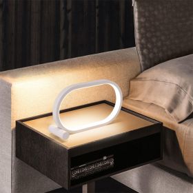 Simple Decoration Bedroom Bedside Table Lamp Creative Personality USB Interface Small Night Light Room Dimming Toning Atmosphere Colorful Lights (style: Touch version three colors, Color: White)