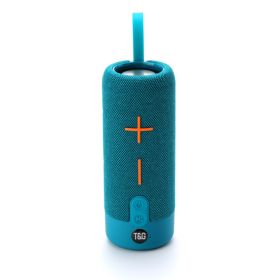 20W Portable Bluetooth Speaker Fabric Wireless Boombox Waterproof Outdoor Subwoofer Stereo Loudspeaker support TWS (Color: Peacock Blue, Ships From: China)