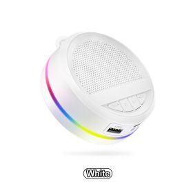 MINI Portable Bluetooth Speaker Wireless Bass Column Waterproof Outdoor Speaker Support AUX TF USB Subwoofer Stereo Loudspeaker (Color: White, Ships From: China)