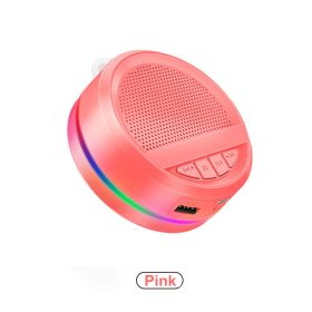 MINI Portable Bluetooth Speaker Wireless Bass Column Waterproof Outdoor Speaker Support AUX TF USB Subwoofer Stereo Loudspeaker (Color: Pink, Ships From: China)