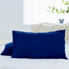 Polyester Knit Waterproof and Stain-Proof Pillowcase (Color: Dark blue, size: 50*70(pairs)-5)