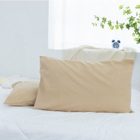 Polyester Knit Waterproof and Stain-Proof Pillowcase (Color: Brown, size: 47*74(pairs)-8)