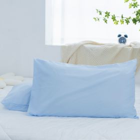 Polyester Knit Waterproof and Stain-Proof Pillowcase (Color: sky blue, size: 47*74(pairs)-4)