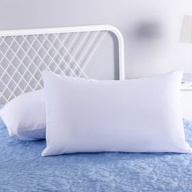 Polyester Knit Waterproof and Stain-Proof Pillowcase (Color: White, size: 47*74(pairs))