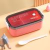 Lunch Box Microwavable Bento Box Food Container Dinnerware Lunchbox For Kids Student Office Sealed Leak-proof Portable Boxes