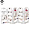 2/3/4 Fans Panels Screen Folding Clear Earrings Studs Display Rack Necklace Jewelry Shelf Stand Holder Organizer Storage Box