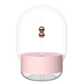 Magnetic Suction Ball Handheld Humidifier Mist Spray USB Night Light Aroma Humidifier For Home Office (Color: Pink)