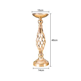 Gold/ Silver Flowers Vases Candle Rack Stand Holders Wedding Decor Road Lead Floral Bouquet Party Props Table Centerpiece Pillar (Color: Gold Small, Ships From: China)