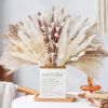 109pcs Natural Dried Pampa Grass Bouquet Large Phragmites Dried Flower Boho Home Decor Bouquet Room Holiday Wedding Party Decor