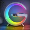 RGB Light Bar Smart Light Sunrise Alarm Clock; Dimmable Table Lamp With Fast Wireless Charger Alarm Clock For Heavy Sleepers Adults For Bedroom; Dorm;