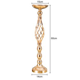 Gold/ Silver Flowers Vases Candle Rack Stand Holders Wedding Decor Road Lead Floral Bouquet Party Props Table Centerpiece Pillar (Color: Gold Large, Ships From: China)