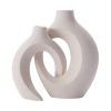 2Pcs Nordic Ceramic Vase Snuggle Set White Matte Creative Vase INS Flower Pot Living Room Home Offical Desktop Decor Accessories