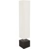 White Rice Paper Floor Lamp with Dark Wood Base