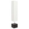 White Rice Paper Floor Lamp with Dark Wood Base