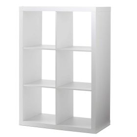 6-Cube Storage Organizer (Color: White Texture)